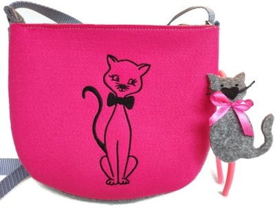 torebka dla dziewczynki z kotkiem opaska dziecka