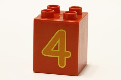 Lego Duplo klocek tematyczny cyfra 4