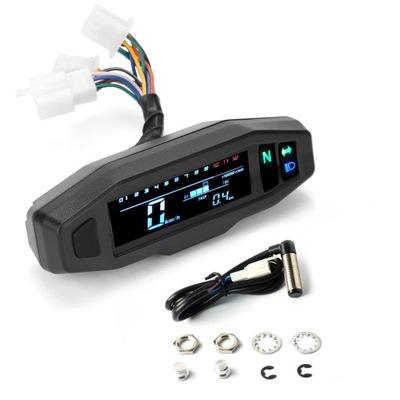 UNIVERSAL SPEEDOMETER FOR MOTORCYCLE LCD 4 IN 1  
