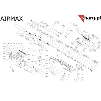 Dźwignia przeładowania magazynka do wiatrówki Hatsan AT44, Airmax,