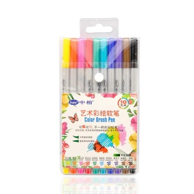 10pcs/set Color Brush Pen Colored Marker Pens Set For Calligraphy Drawing