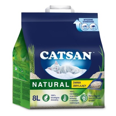 CATSAN Natural naturalny żwirek zbrylający dla kota 8 l