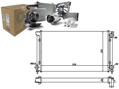 RADUADOR DEL MOTOR NISSENS 353121253AC 353121253AL  