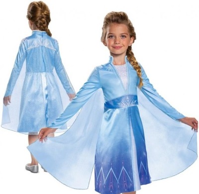 Strój Kostium Sukienka Frozen 2 Kraina Lodu ELSA Księżniczka Bal 5-6 lat