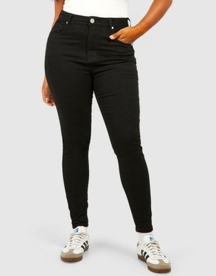 BOOHOO SPODNIE RURKI JEANS WYSOKI STAN 6AC NG2__46