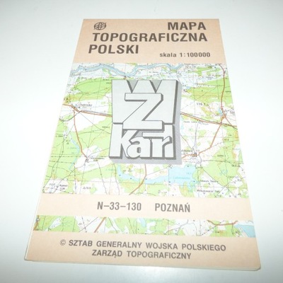 Mapa topograficzna Polski Poznań