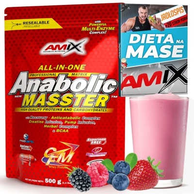 Bulk Gainer na mase Amix Anabolic Masster 500 g - ACTIVE ZONE