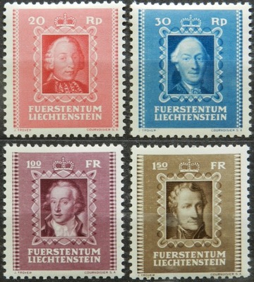 Liechtenstein - Mi. 207 - 210 **, 1942 r.