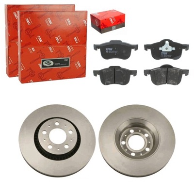 Trw тормозные диски+ тормозные колодки перед volvo s80 i xc70 cross фото №1