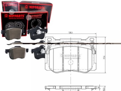 Тормозные колодки тормозные hyundai genesis 08 перед 17mm фото №1