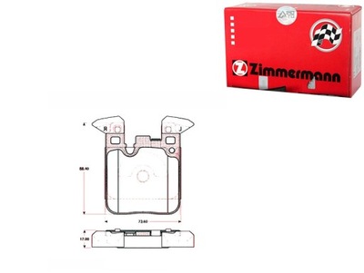 ZAPATAS DE FRENADO BMW 1 F20 11- PARTE TRASERA ZIMMERMANN  