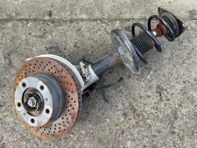 Porsche boxster 987 cayman 2.7 амортизационная стойка поворотный кулак левая передняя перед фото №1