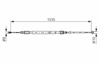 BOSCH CABLE DE FRENADO DE MANO PARTE TRASERA IZQUIERDA/DERECHA BMW 3 E90 3 E91 3 E92 3 E93  