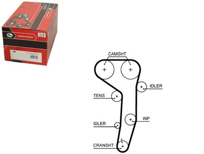 Ремінь розподільного валу audi a3 a4 a6 chrysler sebring dodg фото №1
