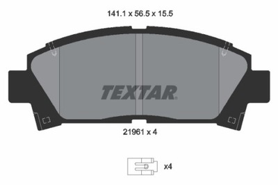 ZAPATAS DE FRENADO TOYOTA PARTE DELANTERA AVENSIS 97-/CARINA E 94- 2196102  