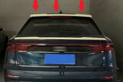 Спойлер козирок do audi q8 2018+ чорний блиск sobmart фото №1