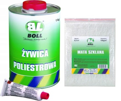 BOLL ZESTAW NAPRAWCZY MATA 150G ŻYWICA 1KG UTWARD.