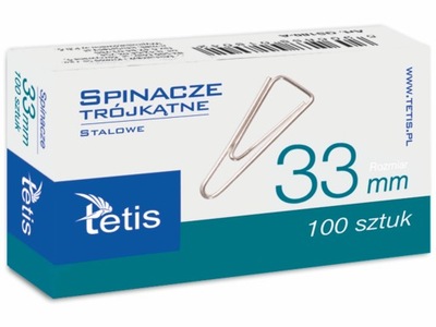 Spinacze trójkątne 33mm Tetis GS180-C 100 sztuk