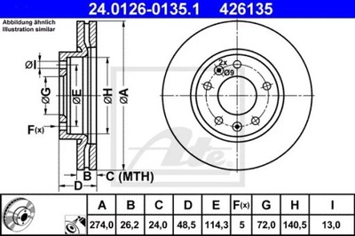 24.0126-0135.1 DISCO HAM.PRZOD KIA CARNIVAL II 01-  