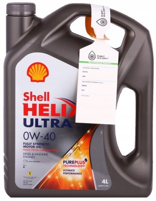 ACEITE SHELL 0W40 4L HELIX ULTRA / A3/B4 / SHELL  