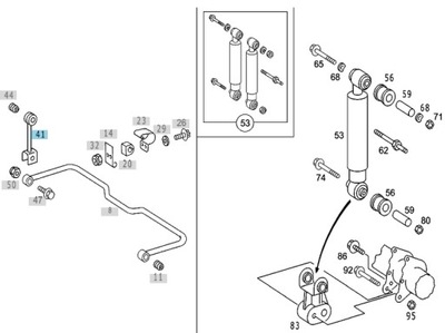 Оригінальний з'єднувач стабілізатора задній mercedes sprinter w901-w903 фото №1