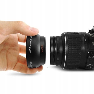 52mm 0,45 X szerokokątny obiektyw makro do Nikon