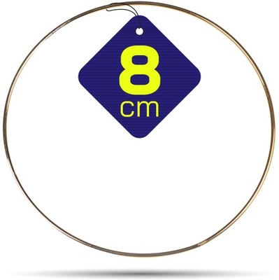 ZŁOTA metalowa obręcz - koło z drutu Ø 8 cm