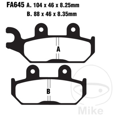 КОЛОДКИ ТОРМОЗНЫЕ ПЕРЕДНЯЯ EBC FA645R