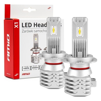 Żarówki samochodowe LED X1 Series AMiO H7 AMIO-02966