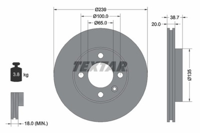 ДИСК ГАЛЬМІВНИЙ ПЕРЕД AUDI 80 B1, 80 B2