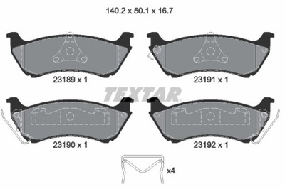 ZAPATAS DE FRENADO DB PARTE TRASERA W163 ML 2318902  