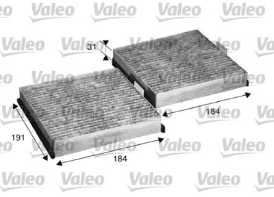 VALEO 715568 FILTR, VĖDINIMAS VIETOS PASAZERSKIEJ 