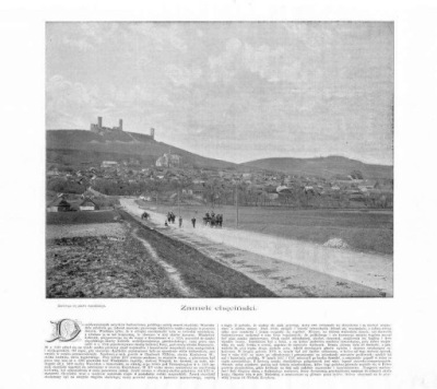 Chęciny. Zamek, druk 1899, powiat Kielce