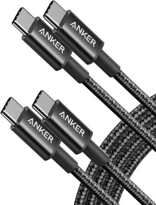 2x Kabel Anker USB typ C - USB typ C 1 m czarny