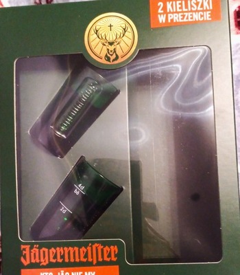 JAGERMEISTER 2 szt. kieliszków szklane LIMITOWANE