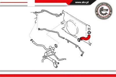 ESEN SKV ПАТРУБОК РАДІАТОРА OPEL VECTRA B 1.8 2.0