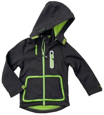 KURTKA softshell KIDS r 128 CZARNA 134/140 cm