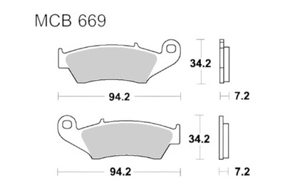 TRINKELĖS STABDŽIŲ TRW MCB 669 RSI YAMAHA WR250R 