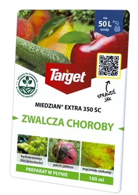 Miedzian Extra 350SC 100ml Target grzybobójczy parch, zgniliza zaraza