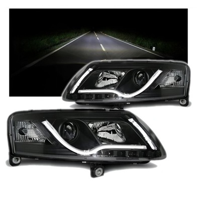 Nowoczesne лампы фары do audi a6 c6 4f od 2004 do 2008 roku + лампочка фото №1