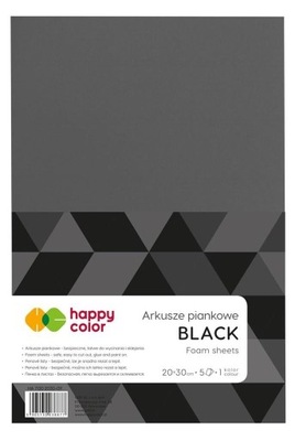 ARKUSZ PAPIER PIANKOWY A4 Czarny Happy Color 5 Szt