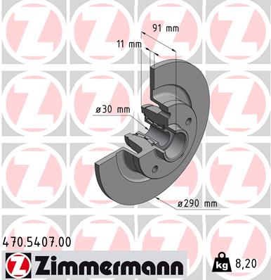 ZIMMERMANN 470.5407.00 DISKU STABDŽIŲ 