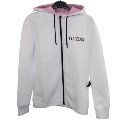 GUESS BLUZA Z KAPUTREM BIAŁA DAMSKA LOGO M 0A8F4*