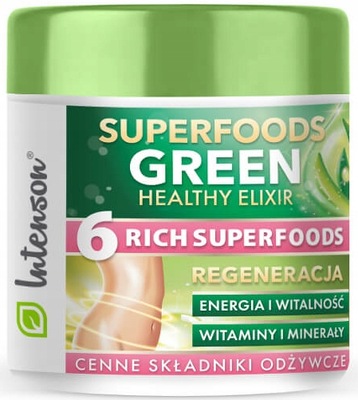 SUPERFOODS GREEN HEALTHY ELIXIR - WITAMINY Z KOFEINĄ DLA ENERGII