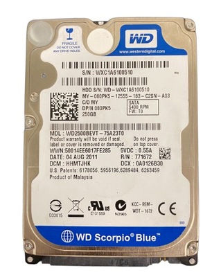 Dysk twardy Western Digital WD2500BEVT 250GB SATA II 2,5"