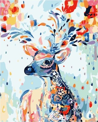 Obraz Malowanie Po Numerach - Jeleń z RAMĄ 40x50 PIAST + BLEJTRAM
