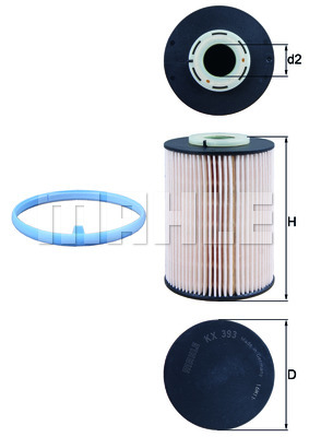 KNECHT KX 393D ФІЛЬТР ПАЛИВА 