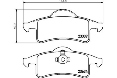 КОЛОДКИ ТОРМОЗНЫЕ HELLA PAGID 05011970AA 5011970AA