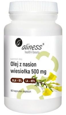 ALINESS Olej Z Nasion Wiesiołka 500mg 90caps EVENING PRIMROSE KWASY GLA LA