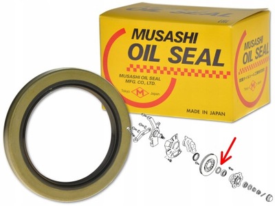 Сальник ступица колеса перед 52x70x9 m4561 japan фото №1